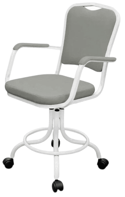 Изображение медицинского кресла на винтовой опоре с подлокотниками КР09 с экокожей Dollaro LT. Grey